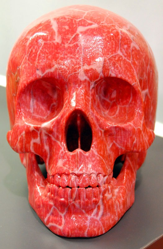 The Zcorp Skull is Pink and Printed with the new ZPrinter 650