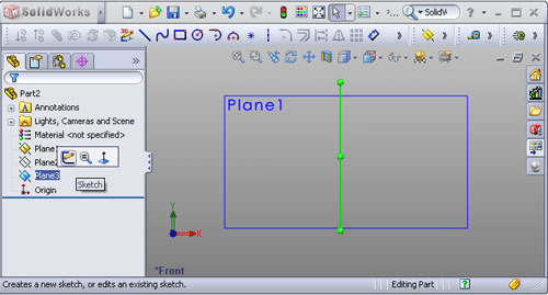 SolidWorks 2008 context menu
