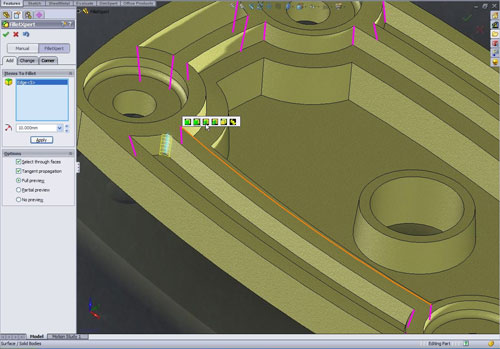 SolidWorks 2008 fillets