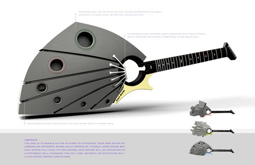 rp-guitar-02 rapid manufacturing using FDM for instruments
