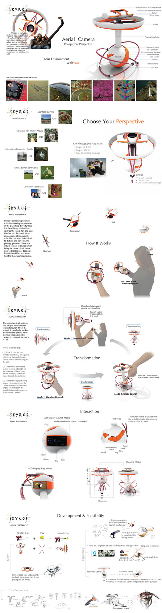 aerial camera design sketches in SolidWorks