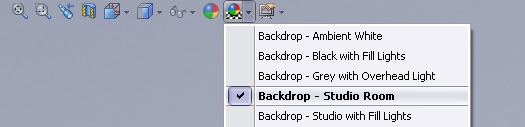 solidworks-backdrop-scene solidworks 2009 backdrop selection