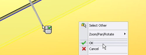 The right-click confirmation prompt and the right-click context menu option