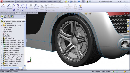 SolidWorks Audi R8 car modeling tutorial