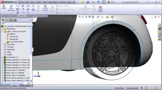 SolidWorks Audi R8 car modeling tutorial