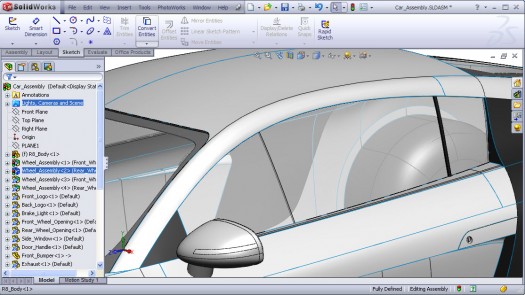SolidWorks Audi R8 car modeling tutorial