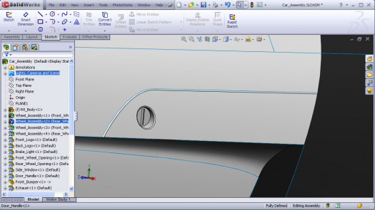 SolidWorks Audi R8 car modeling tutorial