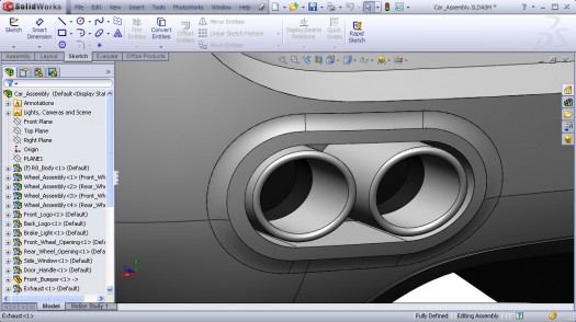 SolidWorks Audi R8 car modeling tutorial