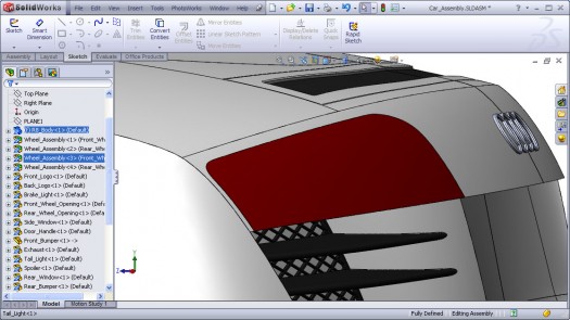SolidWorks Audi R8 car modeling tutorial