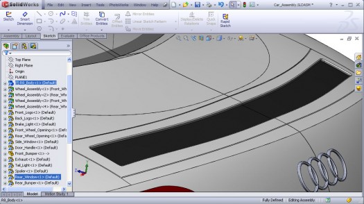 SolidWorks Audi R8 car modeling tutorial