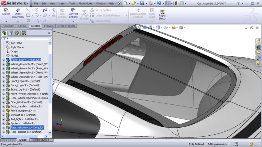 SolidWorks Audi R8 car modeling tutorial