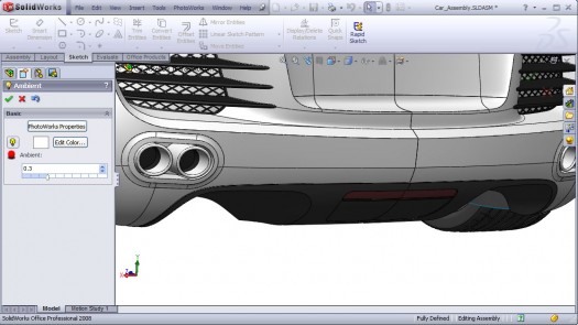 SolidWorks Audi R8 car modeling tutorial
