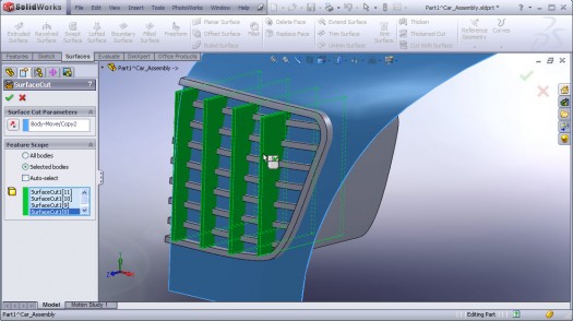 SolidWorks Audi R8 car modeling tutorial