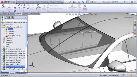 SolidWorks Audi R8 car modeling tutorial