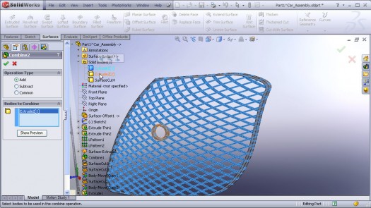 SolidWorks Audi R8 car modeling tutorial