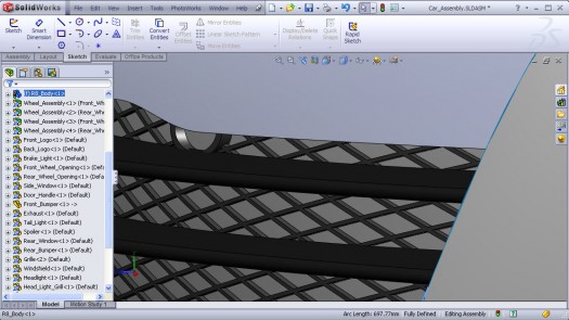 SolidWorks Audi R8 car modeling tutorial