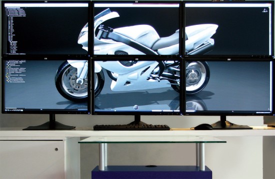 ati-firepro-9800 CATIA... on six screens of monitor bliss.