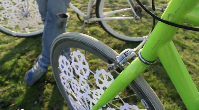 Laser Cut Design for a Slick Bicycle Wheel Animation