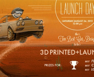 Design a 3D-printed car to launch down a ski-slope track and win a 3D Printer