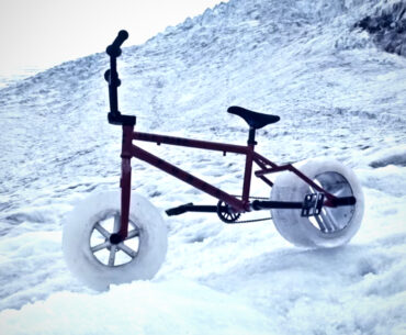 'Ice Bike' Features Wheels Made of Ice for Navigating Glaciers on Two Wheels