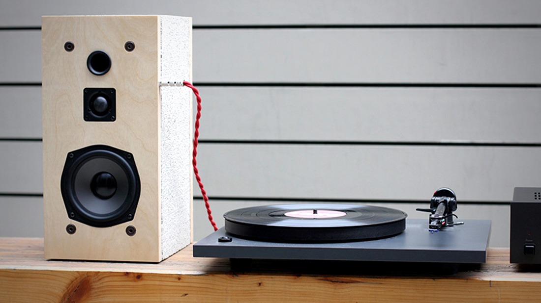 Clever Speaker Design Ships with Components to Assemble with a Cinder Block