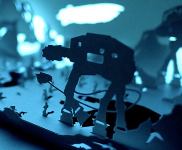 Paper Engineer Creates Complex Star Wars Scenes From Single Sheets of Paper