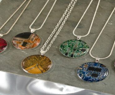 Printed Circuit Boards Upcycled as Beautiful Jewelry