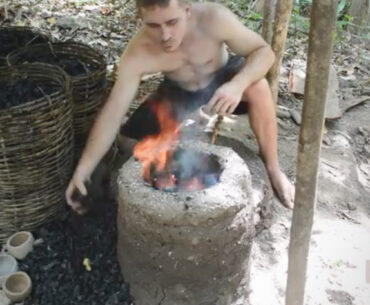 This Insane Primitive Furnace is Made From Mud and Sticks