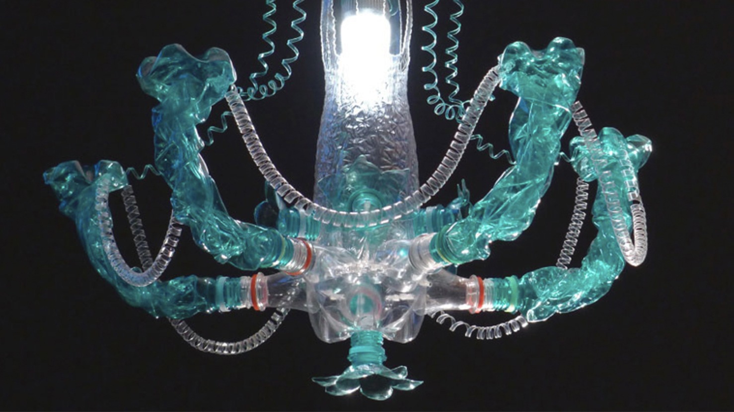 These Insane Chandeliers Are Made From Upcycled PET Bottles
