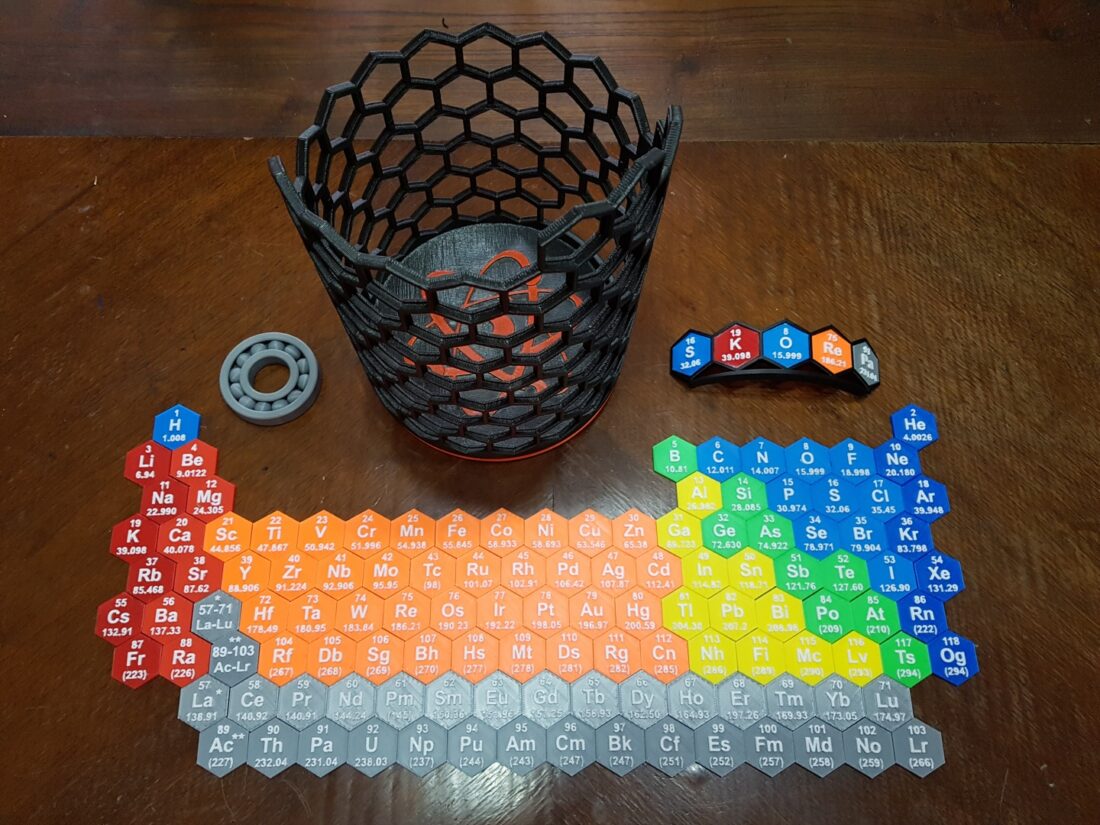 3d printed periodic table