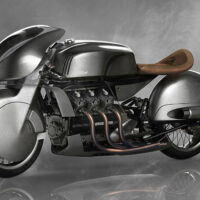 old barrel steampunk retro motorcycle 3d model