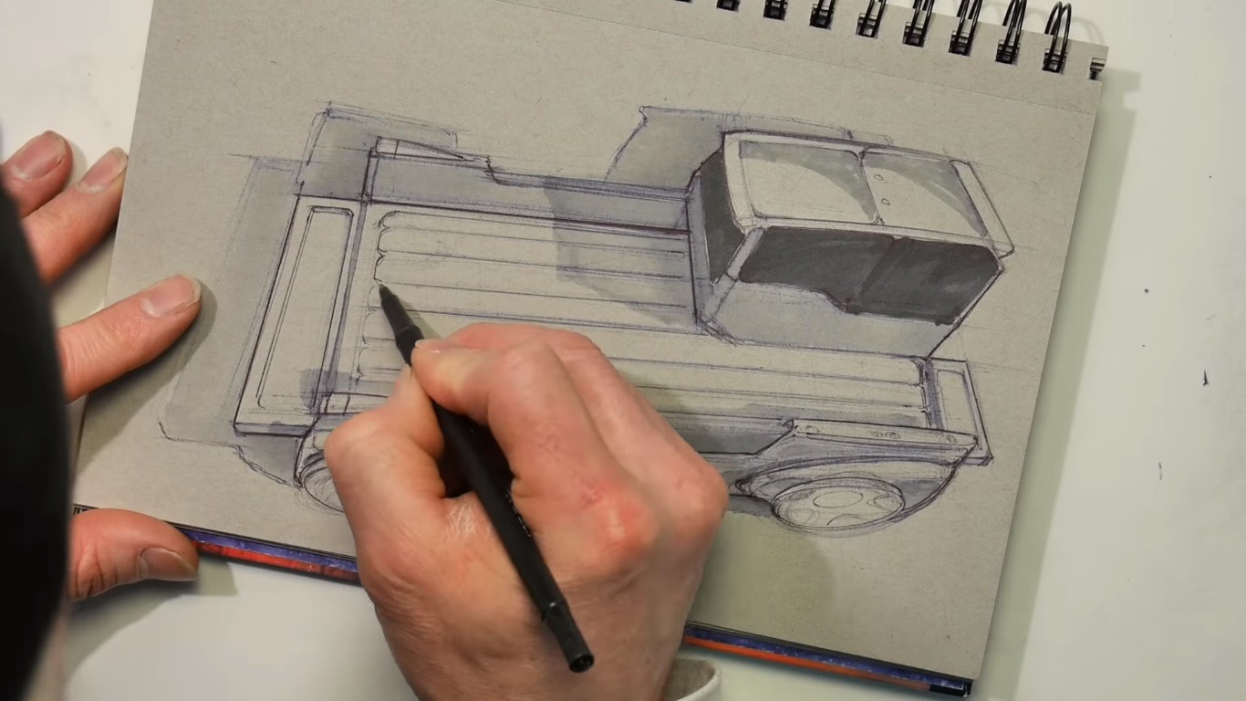 Tucker Truck Design Concept Sketch