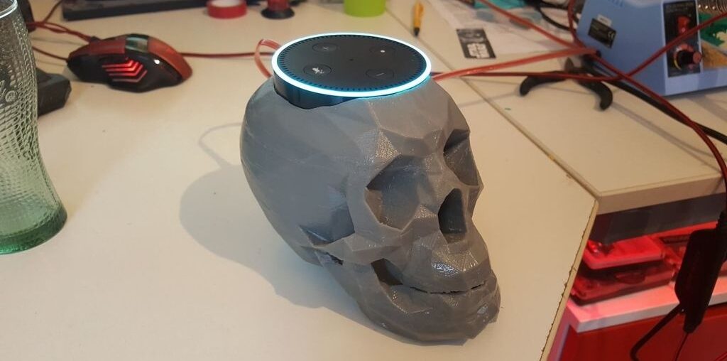 Amazon Echo Dot 3D Printed Skull Stand