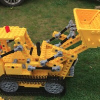 Mantis Hacks giant 3D printed LEGO Bulldozer Kit 856-1