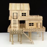 popsicle stick rodent house