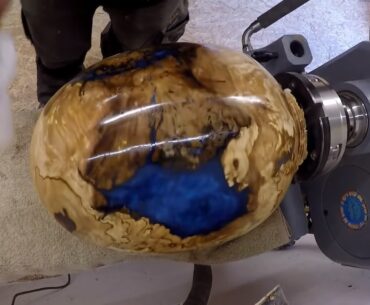 Watch a Woodworker Transform a Burl Into a ‘Dragon Egg’ on the Lathe Wooden Dragon Egg