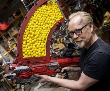 Adam Savage Mods Nerf Rival Blaster to Fire 1000 Plastic Balls