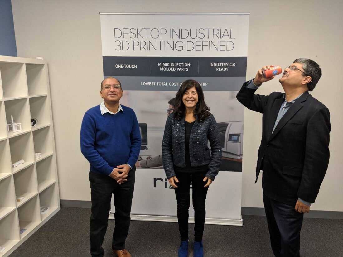 L-R: Kishore, Julie, and Andy at Rize HQ [Image: Fabbaloo]