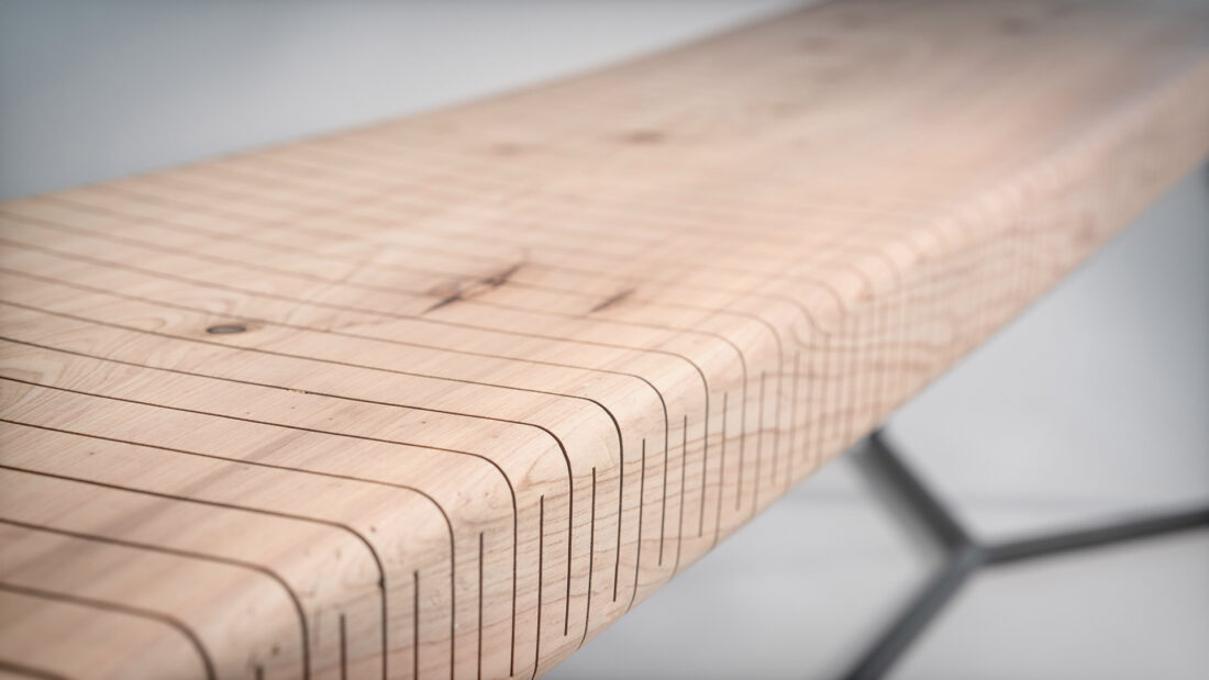 This Bendable Wood Bench Is Material Manipulation at It’s Finest