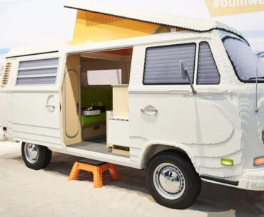 It Took 400,000 LEGO Bricks to Make This Volkswagon Camper Van (with Sliding Door) lego volkswagen type 2