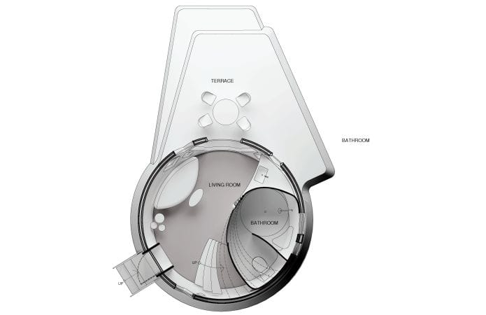 3D printed TERA habitat layout [Source: AI Spacefactory]
