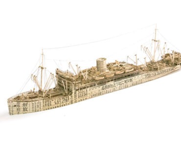 Japanese Artist Recreates Vintage Machines Using Old Newspapers newspaper art