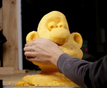 Start Your Monday With a ‘Wallace and Gromit’ 40 LB Stop Motion Cheese Sculpture wallace and gromit cheese sculpture