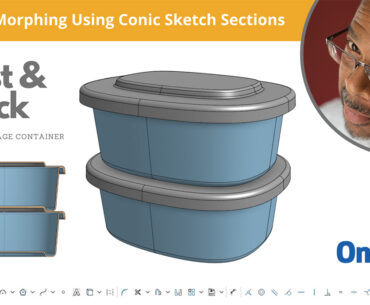 Onshape CAD Tutorial | Using The Conic Sketch Tool To Shape Morph Stackable Food Storage Containers Stackable Container Banner