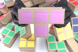 cardboard tetris