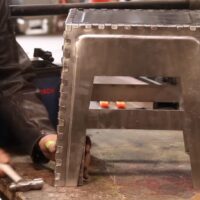 steel finger joint stool