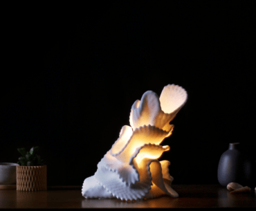 Watch These 3D Printed Coral Light Designs Grow Into Being coral lamp lighting collection