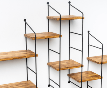 These Modular Shelves Are Made From Recycled Steel And Chopsticks smile chopstick shelves
