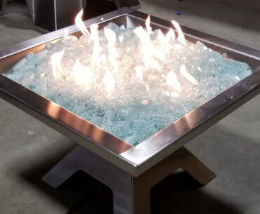 Stainless Steel Fire Pit Design Doubles as Chimenea