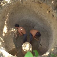 manmade underground hideout and pool